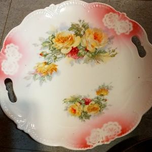 Antique plate hand painted